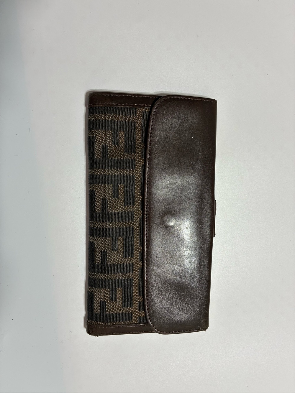 Fendi Brown FF Logo Continental Wallet